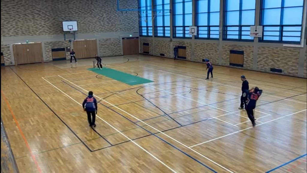Indoor cricket being played in Ludwigshafen